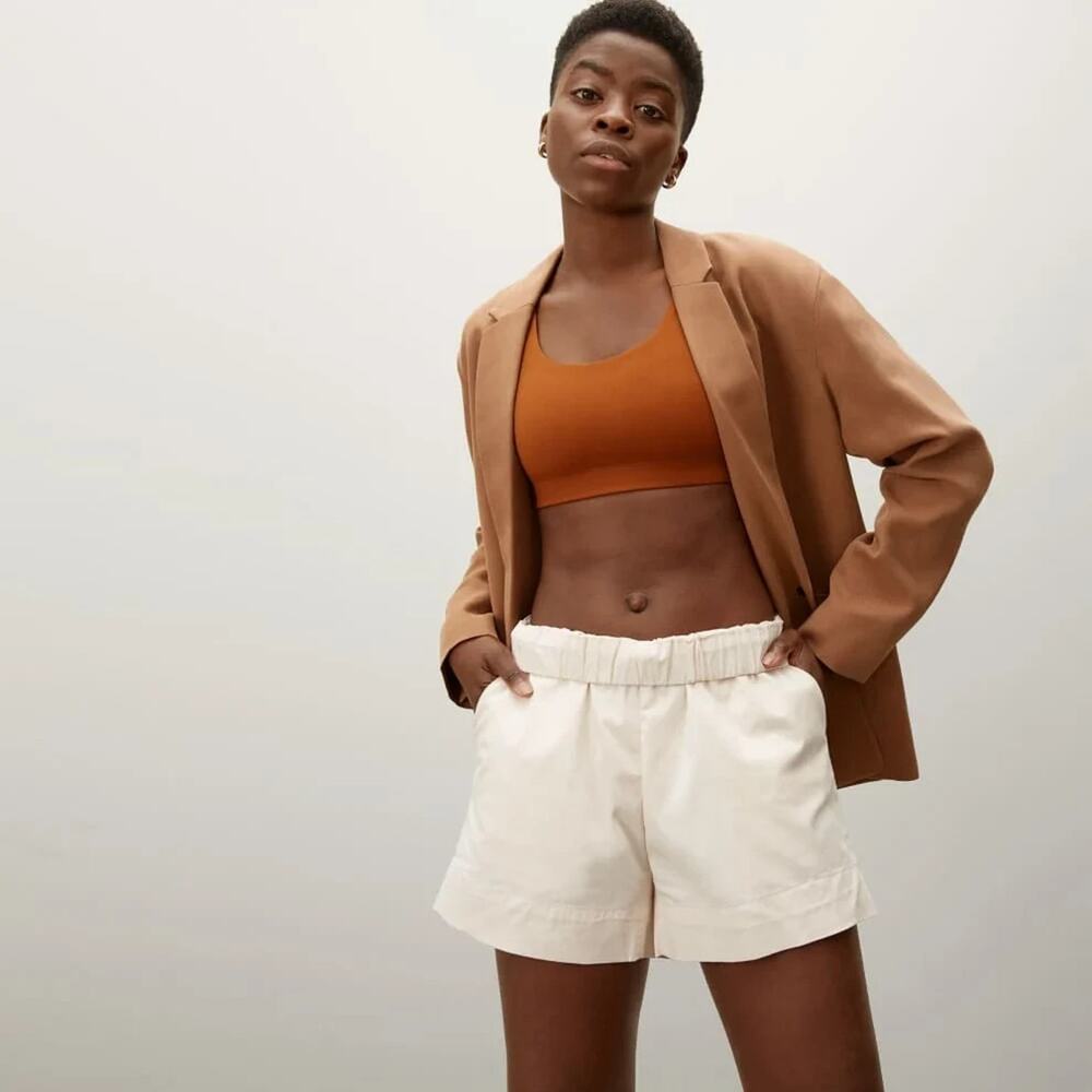Everlane Shorts sz 14 Easy Short Pull On Organic Cotton Stretch Waist A010437